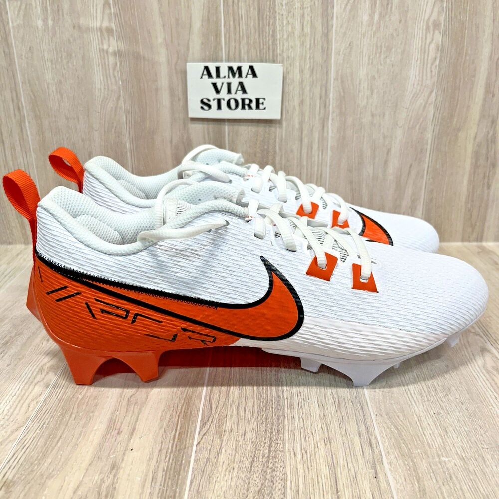 Nike Football Cleats White Orange Vapor Edge Speed 360 2 FQ4045-100 Mens Size 13